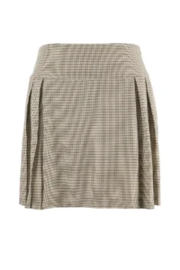 Trendyol Curve Multicolored Plaid/Checkered Mini pleated Weaving Plus Size Skirt