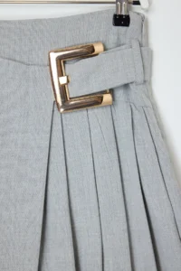 Trendyol Curve Gray Weaving Plus Size Skirt - Image 2