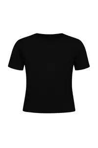 Trendyol Curve Black Flexible Fitted Basic Crew Neck Short Size Plus Size T-Shirt - Image 6