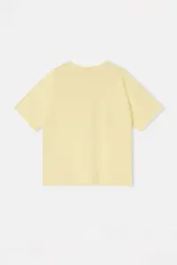 Trendyol Curve Yellow Yengeç Printed Oversized Fit LONG Size Plus Size T-Shirt - Image 3