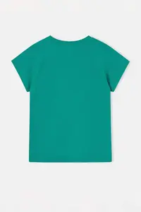 Trendyol Curve dark Green Fitted Printed Plus Size T-Shirt - Image 6