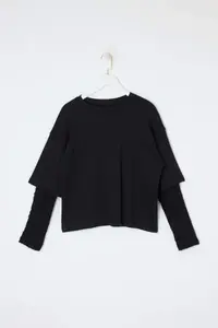 Trendyol Curve Black Lace Kol Detailed Plus Size T-Shirt - Image 4