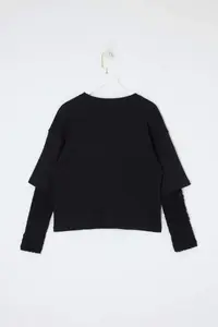Trendyol Curve Black Lace Kol Detailed Plus Size T-Shirt - Image 6