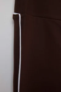Trendyol Curve Brown Soft Brushed Material Piping Detailed Flexible Knitting Plus Size Leggings - Image 11