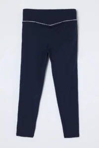 Trendyol Curve Navy Blue Soft Brushed Material Piping Detailed Flexible Knitting Plus Size Leggings - Image 5