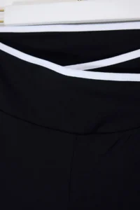 Trendyol Curve Black Soft Brushed Material Piping Detailed Flexible Knitting Plus Size Leggings - Image 6