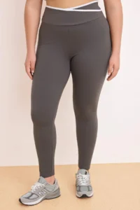 Trendyol Curve Anthracite Soft Brushed Material Flexible Knitting Plus Size Leggings - Image 3
