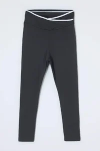 Trendyol Curve Anthracite Soft Brushed Material Flexible Knitting Plus Size Leggings - Image 8