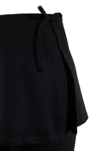 Trendyol Curve Black Soft Brushed Material 2 Pieces Skirted flared leg Plus Size Leggings - Image 4