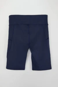 Trendyol Curve Navy Blue Shaping High Waist Knitting Sports Biker/Short Plus Size Leggings - Image 3