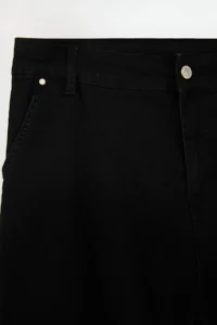 Trendyol Curve Black High Waist Wide Leg/Wide Leg comfort/Middle Flexible plus size jeans - Image 2