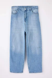 Trendyol Curve Mavi High Waist comfort/Flexible Baggy Fit denim plus size jeans - Image 5