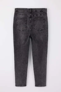 Trendyol Curve Anthracite High Waist Stone Detailed Flexible skinny Fit denim plus size jeans - Image 7