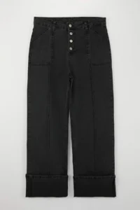 Trendyol Curve Anthracite High Waist Duble Hem comfort/Flexible Straight Fit plus size jeans - Image 6