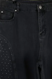 Trendyol Curve Gray High Waist Wide Leg/Wide Leg comfort/Middle Flexible plus size jeans - Image 2