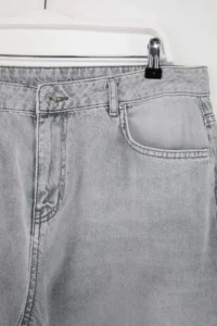Trendyol Curve Wardrobe Essentials Gray 100% Cotton Non-Stretch Thin Material barrel plus size jeans - Image 2