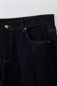 Trendyol Curve Wardrobe Essentials Dark Blue 100% Cotton Non-Stretch Thin Material barrel jeans - Image 3
