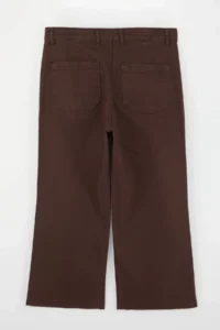 Trendyol Curve Wardrobe Essentials Brown High Waist Straight Fit comfort/Middle Flexible jeans - Image 3