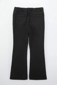 Trendyol Curve Black Sustainable Lasrtikli Waist comfort/Flexible Flare flared leg plus size jeans - Image 8