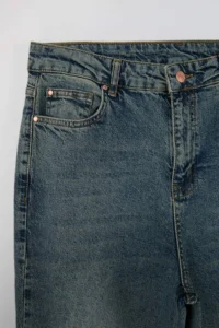 Trendyol Curve Dark Blue High Waist comfort/Flexible Flare Fit flared leg plus size jeans - Image 6