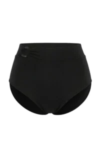 Trendyol Curve Black High Waist with accessories Plus Size Bikini Bottom