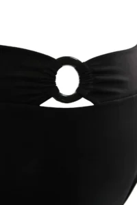 Trendyol Curve Black High Waist with accessories Plus Size Bikini Bottom - Image 2