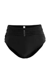 Trendyol Curve Black High Waist Gold with accessories Plus Size Bikini Bottom
