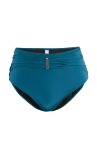 Trendyol Curve Petrol Blue Blue Blue High Waist Gold with accessories Plus Size Bikini Bottom