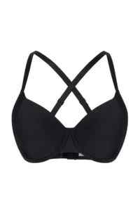 Trendyol Curve Black Lace Detailed Sabit Covered Plus Size Bra