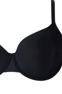 Trendyol Curve Black Lace Detailed Sabit Covered Plus Size Bra - Image 2