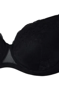 Trendyol Curve Black Lace Plus Size Bra with Fixed Sponge Pad - Image 2