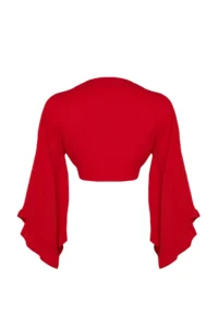 TRENDYOLMİLLA Rejection Weaving with flywheel Beach Crop Blouse - Image 7