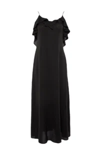 TRENDYOLMİLLA Black Weaving with flywheel Beach Midi Dress - Image 6