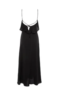 TRENDYOLMİLLA Black Weaving with flywheel Beach Midi Dress - Image 8