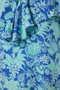 TRENDYOLMİLLA flower patterned Weaving with flywheel Beach Midi Dress - Image 7