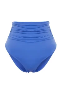 TRENDYOLMİLLA Saks Blue Effective for thinning hipster Super High Waist Bikini Bottom - Image 5
