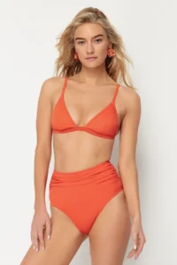 TRENDYOLMİLLA Pomegranate Effective for thinning hipster Super High Waist Bikini Bottom - Image 5