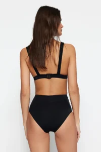 TRENDYOLMİLLA Black Cut Out/Window Detailed hipster High Waist Bikini Bottom - Image 5