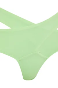 TRENDYOLMİLLA Light Green Cut Out/Pencereli High Waist Regular Core Bikini Bottom - Image 7