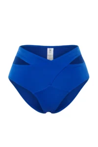 TRENDYOLMİLLA Saks Blue Cut Out/Window Detailed hipster High Waist Bikini Bottom - Image 5