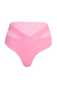 TRENDYOLMİLLA Pink Cut Out/Window Detailed hipster High Waist Bikini Bottom - Image 6