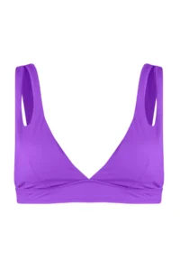 TRENDYOLMİLLA Purple Cut Out/Window Detailed Triangle Covered Bikini Top - Image 7