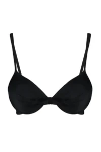 TRENDYOLMİLLA Black Balconet Bow Detailed Covered Basic Bikini Top - Image 5