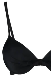 TRENDYOLMİLLA Black Balconet Bow Detailed Covered Basic Bikini Top - Image 6