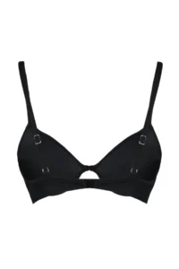 TRENDYOLMİLLA Black Balconet Bow Detailed Covered Basic Bikini Top - Image 7