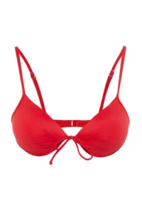 TRENDYOLMİLLA Rejection Balconet Bow Detailed Covered Basic Bikini Top - Image 5