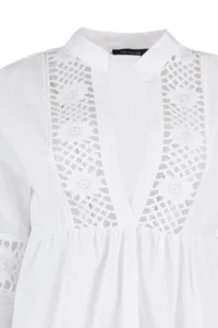 TRENDYOLMİLLA White Weaving Lace 100% Cotton Beach Mini Dress - Image 6
