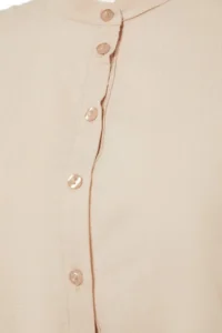 TRENDYOLMİLLA Beige Weaving with flywheel Beach Mini Dress - Image 7