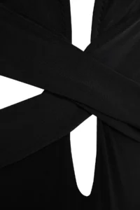 TRENDYOLMİLLA Black Cut Out/Window Detailed Deep V-neck Covered Regular Swimsuit - Image 7