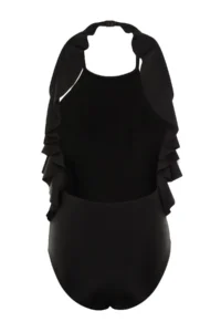 TRENDYOLMİLLA Black with flywheel Barbell Collar Covered Regular Swimsuit - Image 6